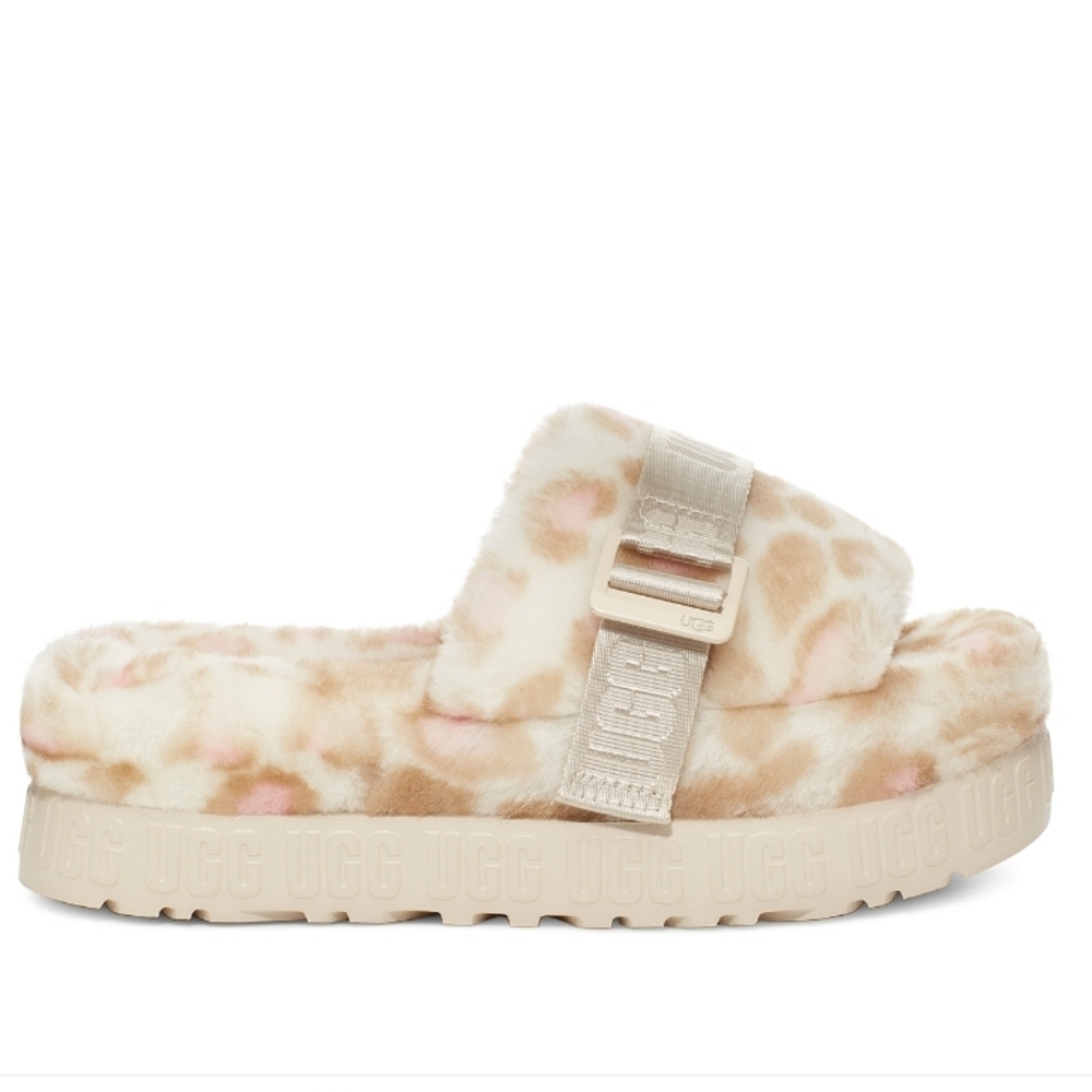 UGG Fluffita Panther Print Sandal, Size 8